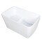 Kingston Brass 55" Acrylic Rectangular Double Ended Freestanding Tub with Drain and Integrated Seat, Glossy White VTSQ553226S - alternate 1
