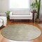 Homeroots 8' Brown Beige And Taupe Round Abstract Washable Indoor Outdoor Area Rug 588210 - alternate 6