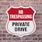 Signmission No Trespassing Shield Sign Private Drive, 6 inch X 6 inch, Plastic Sign, 2PK SHI-P-2PACK-6-408 - alternate 5