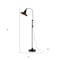 Homeroots 58" Bronze Metal Adjustable Floor Lamp With Bronze Metal Dome Shade 526271 - alternate 4