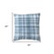 Homeroots 20" Blue Check Cotton Blend Throw Pillow With Embroidery 549442 - alternate 7