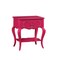 Homeroots 24" X 17" X 26" Magenta Pine Wood Nightstand 285575 - alternate 4