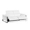 Homeroots 77in White and Black Italian Leather Power Reclining Loveseat 720502 - alternate 10