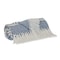 Homeroots Blue Woven Cotton Striped Throw Blanket 478685 - alternate 6