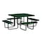 Leisure Craft Square Picnic Table, Black/Green, Surface Mount, 46 in T46SQSM-BLACK GREEN - alternate 1