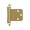 Amerock 3/8in 10 mm Inset Non Self-Closing, Face Mount Polished Brass Hinge - 1 Pair BPR34173 - alternate 1