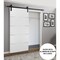 Sartodoors Sliding Barn Door with Hardware, Planum 0020 White Silk, 6.6FT Rail Hangers Sturdy Set, Modern Soli PLANUM0020BD-B-WS-1884 - alternate 1