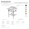 Kingston Brass 30-Inch Carrara Marble Console Sink with Brass Legs and Shelf, 8-Inch, 3-Hole LMS30MBSQB1 - alternate 2