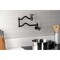 Kingston Brass Wall Mount Pot Filler Faucet with Knurled Handle, Oil Rubbed Bronze KS2105RKZ - alternate 5