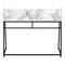 Homeroots 47" White and Black Wood and Metal Sled Computer Desk 489856 - alternate 7