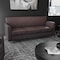 Flash Furniture HERCULES Diplomat Brown LeatherSoft Sofa with Clean Line-Stitched Frame and Chrome Legs BT-827-3-BN-CHR-GG - alternate 8