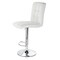 Elama 2 Piece Square Tufted Faux Leather Adjustable Bar Stool in White with Chrome Base ELM-708-WHT - alternate 9