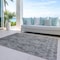 Homeroots 5' X 8' Gray And Pewter Damask Washable Indoor Outdoor Area Rug 616527 - alternate 8