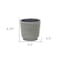 Homeroots Gray Ceramic 23 Ounce Striped Round Distressed Pot Planter 487405 - alternate 6