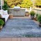 Homeroots 8' X 10' Pewter Navy Blue And Charcoal Abstract Washable Indoor Outdoor Area Rug 630846 - alternate 7