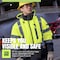 Pioneer High Visibility Waterproof Heated Bomber Jacket, Polyester, Yellow, M V1210160U-M - alternate 8