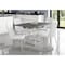Monarch Specialties Dining Table - 36"X 48" / Grey / Chrome Metal I 1059 - alternate 1