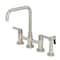 Kingston Brass Bridge Kitchen Faucet with Brass Sprayer, Polished Nickel KS8286CTLBS - alternate 1