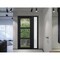 Vdomdoors Front Exterior Prehung FiberGlass Door Clear Glass See-through / Manux 8555 Matte Black Clear Glass MANUX8555EXD-BLK-W36+16 x H80-RH - alternate 6