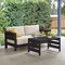 Alaterre Furniture Alaterre Barton Patio Loveseat and Coffee Table Set for Porch or Poolside Black Finish 80-BARTON-2SOFATB-B - alternate 8