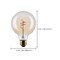 Satco 5.5 Watt G30 LED 2000K CCT Medium Base Clear Glass Amber Coil Filament Dimmable 120 Volt S14213 - alternate 6
