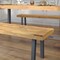 Flash Furniture Natural Acacia Wood Bench with Black Flared Legs THB-B01322-NAT-GG - alternate 14