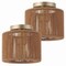 Jonathan Y Omar 8 in. 1-Light Modern Bohemian Metal and Straight Woven Paper Rope Drum LED Flush Mount, Nat, 2PK JYL1222A-SET2 - alternate 10