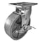 Hyw Products Heavy Duty Caster 6in Steel Wheel, Swivel with Brake 40-60S-A1-SS-TB - alternate 1