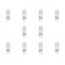 Bulbrite 35W 120V Dimmable Clear T4 Halogen Mini Light Bulbs, Bi-Pin G6.35 Base, 2900K, 10PK 860820 - alternate 1