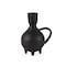 Homeroots 7" Black Ceramic Round Jug Vase 392538 - alternate 1