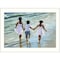Homeroots Running on the Beach 1 White Framed Print Wall Art 415357 - alternate 1
