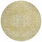 Homeroots 8' Gold Tan And Beige Round Oriental Washable Indoor Outdoor Area Rug 603811 - alternate 7