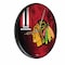 Holland Bar Stool Co Chicago Blackhawks 13" Solid Wood Clock WClkPBlk03ChiHwk - alternate 1
