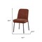 Homeroots Set of Two Burnt Orange and Black Boucle and Wood Dining Side Chairs, 2PK 716268 - alternate 5