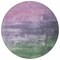 Homeroots 8' Lavender And Lilac Round Abstract Washable Indoor Outdoor Area Rug 610939 - alternate 6