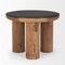 Homeroots 18" Brown And Black Reclaimed Wood Distressed Round End Table 604469 - alternate 6