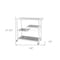 Homeroots Gray and White Metal And Glass Rolling Bar Cart With Wine Storage 402545 - alternate 4