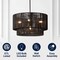Jonathan Y Elliott 24" 5-Light Coastal Bohemian Adjustable Metal Hand-Woven Rattan-Look Paper Rope 2-Tier Drum JYL9563B - alternate 9