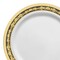 Smarty Had A Party 7.5" White with Black and Gold Royal Rim Plastic Appetizer/Salad Plates (120 Plates), 120PK 977BG-CASE - alternate 9