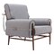Homeroots 34" Gray And Brown Upholstered Arm Chair 572297 - alternate 7
