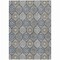 Homeroots 9' X 12' Gray Ivory And Navy Blue Floral Medallion Washable Indoor Outdoor Area Rug 614591 - alternate 9