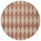 Homeroots 8' Orange And Copper Round Geometric Washable Indoor Outdoor Area Rug 577081 - alternate 5