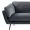 Homeroots 84" Dark Gray Sofa With Black Legs 480915 - alternate 9