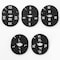 Nahanco Clothing Rack Size Dividers, Round Black, White Print; XS-XL Kit 5 Sizes, 2 pcs. each, 10PK CBWKIT1 - alternate 1