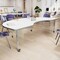 Flash Furniture Commercial Adjustable Height Kidney Activity Table with Locking Casters-White XU-A4896-KIDNY-WHT-T-A-CAS-GG - alternate 9