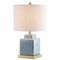 Jonathan Y Catherine 22" Modern Transitional Ceramic/Metal Square Ginger Jar LED Table Lamp, Blue/White JYL3044A - alternate 1