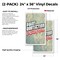 Signmission Paint Protection, Vinyl Decals Only 24 Inch x 36 Inch, Vinyl Decal, 2PK DSB-2436-2PACK-30411 - alternate 2