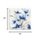 Homeroots 20" x 20" Watercolor Shades of Blue Floral Canvas Wall Art 399120 - alternate 4