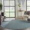 Homeroots 8' Aqua Round Power Loom Area Rug 522437 - alternate 9