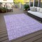 Homeroots 8' X 10' Lilac And Ivory Floral Washable Indoor Outdoor Area Rug 581873 - alternate 7